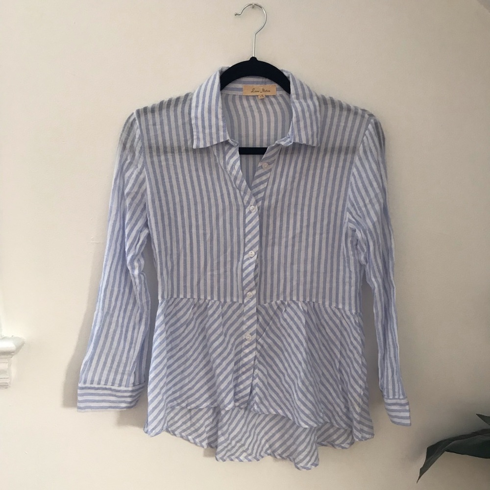 Boutique stripped button up shirt